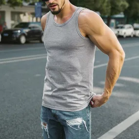 Men's Cotton Tight Sleeveless Vest T-Shirt