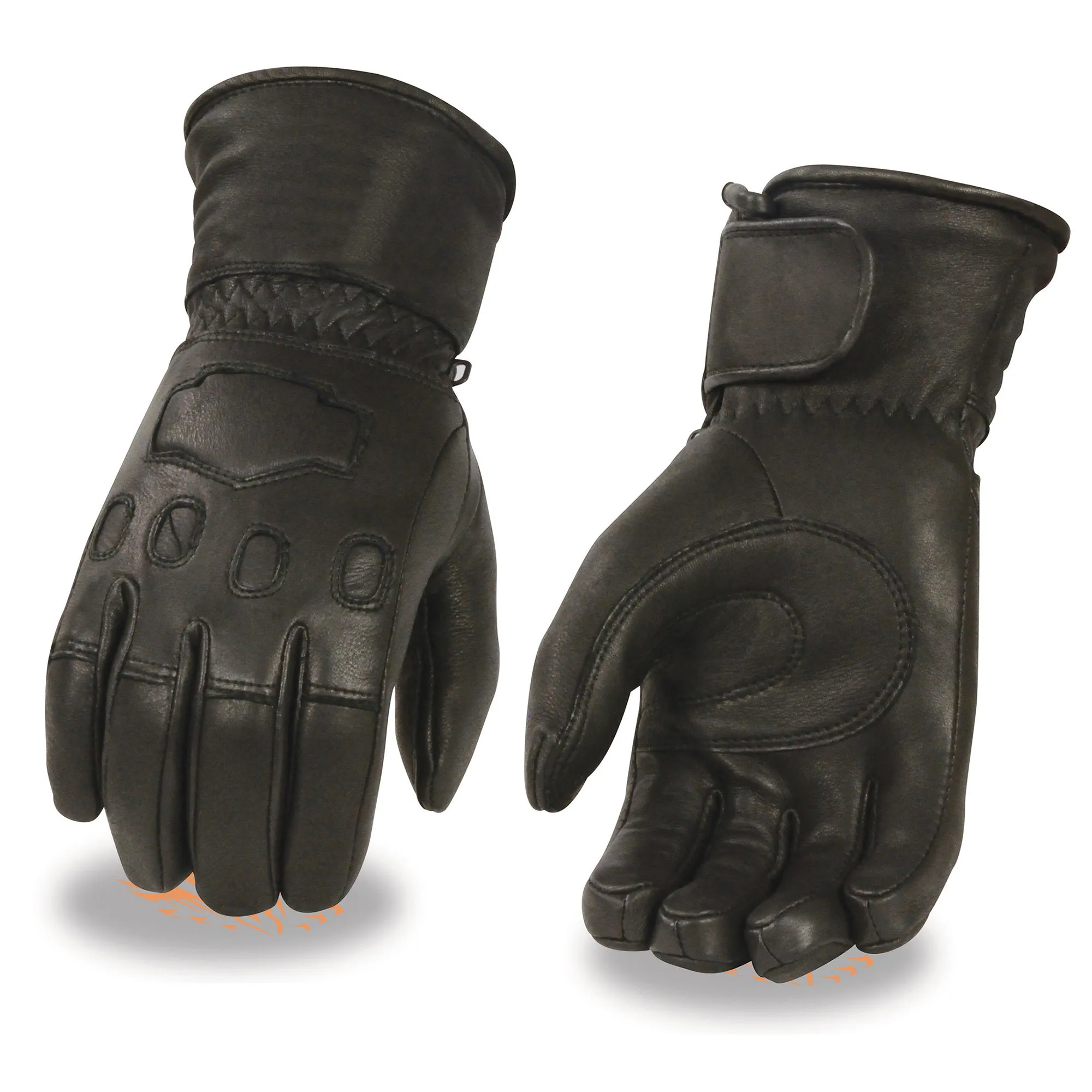 Men's Deerskin Leather Thermal Lined Gauntlet Glove