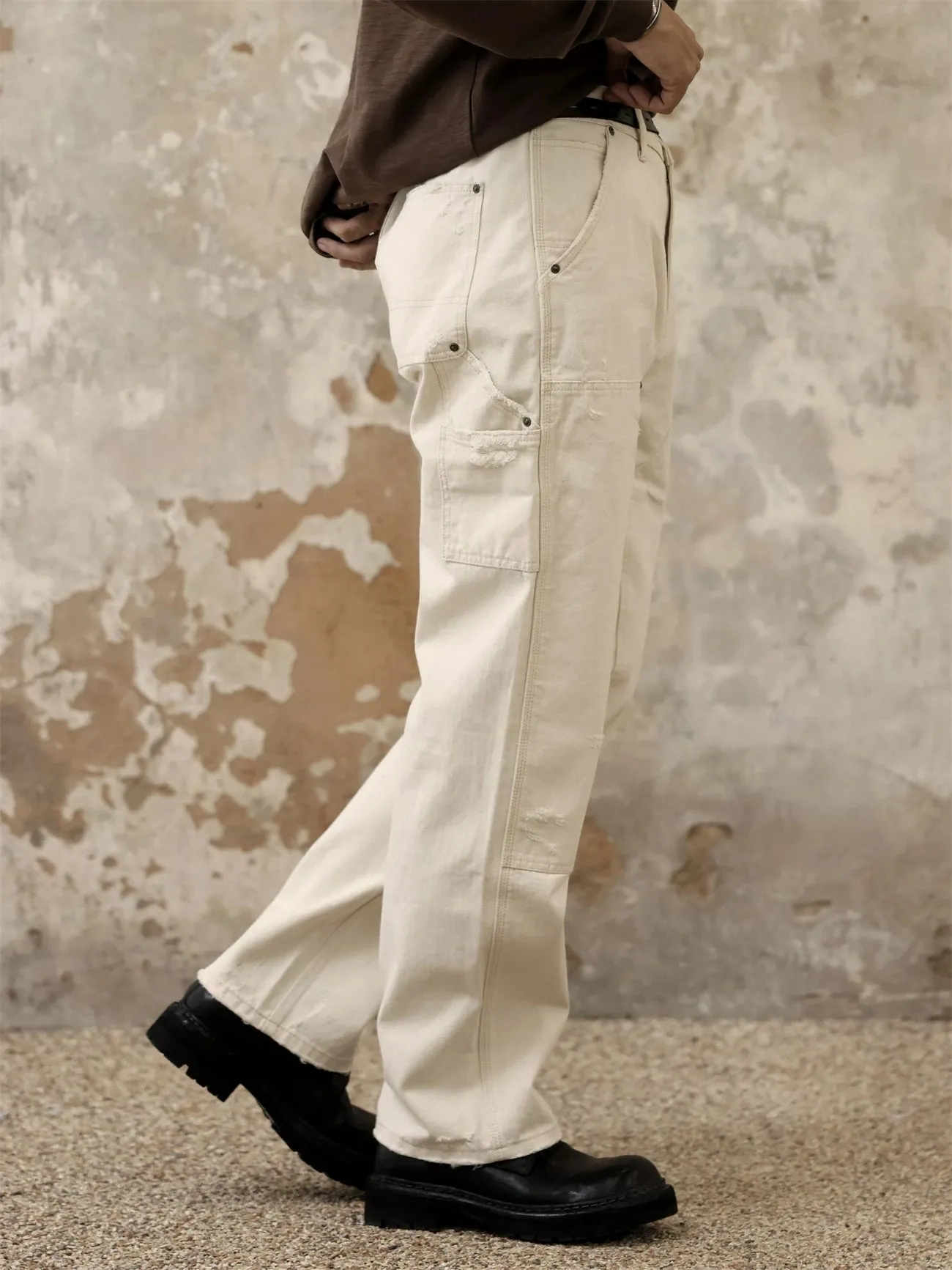 Men's Double-Front Work Dungaree Pants