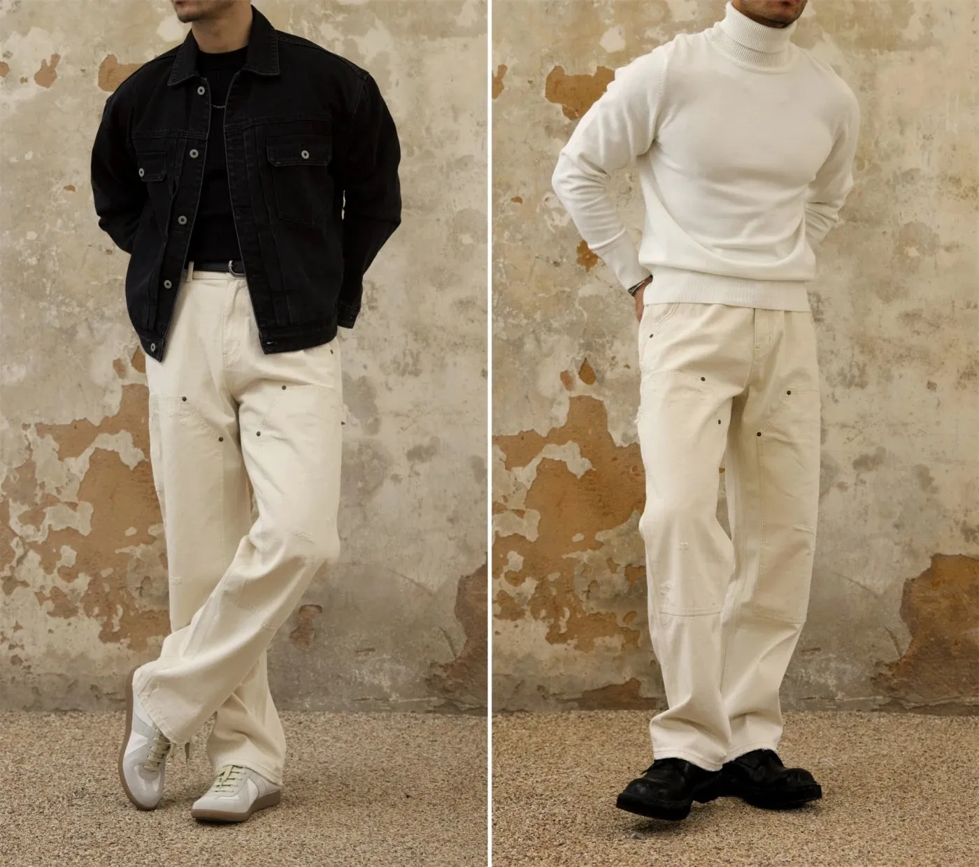 Men's Double-Front Work Dungaree Pants