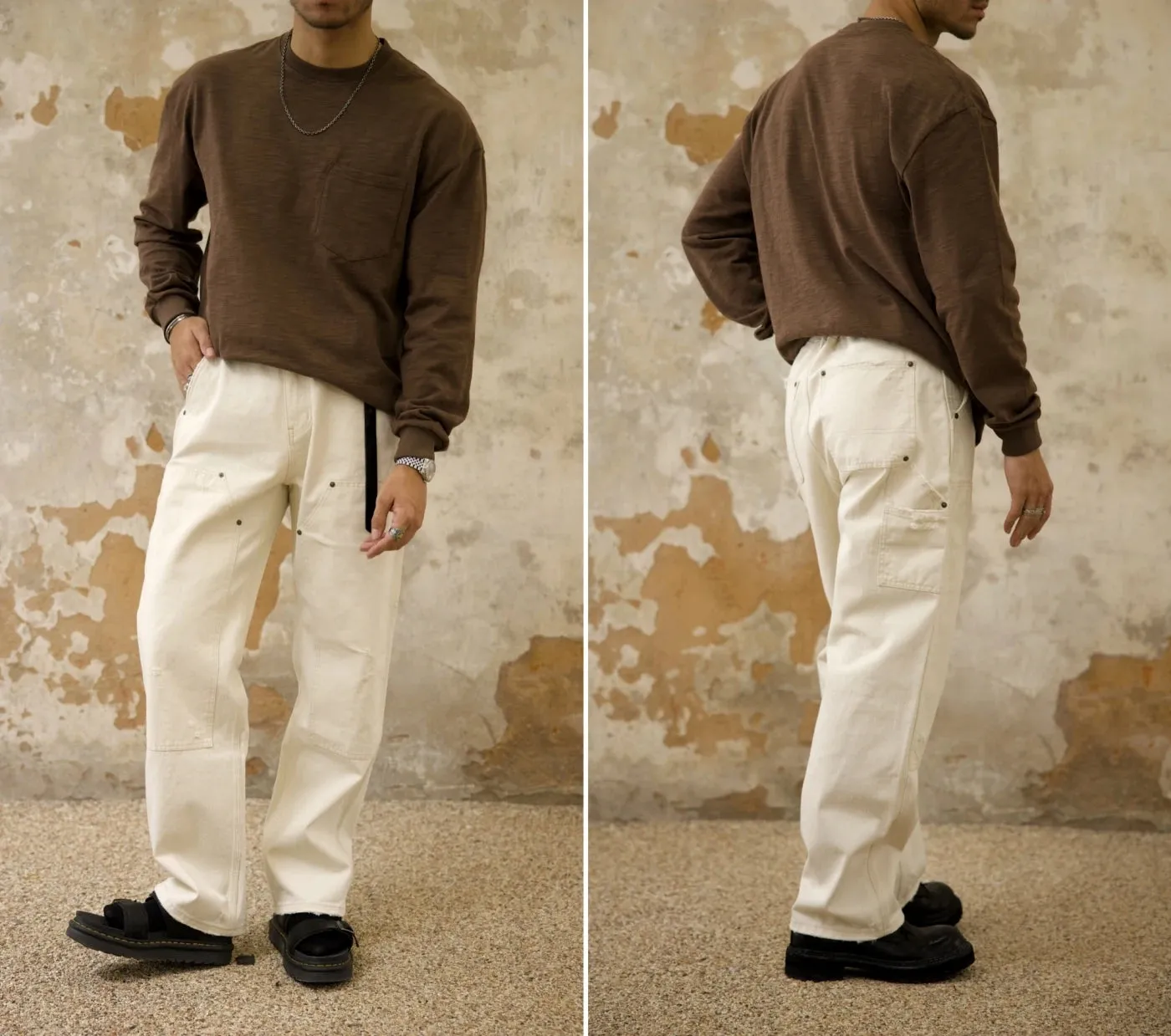 Men's Double-Front Work Dungaree Pants