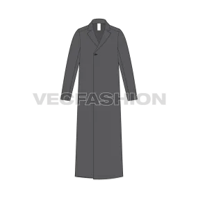 Mens Long Over Coat