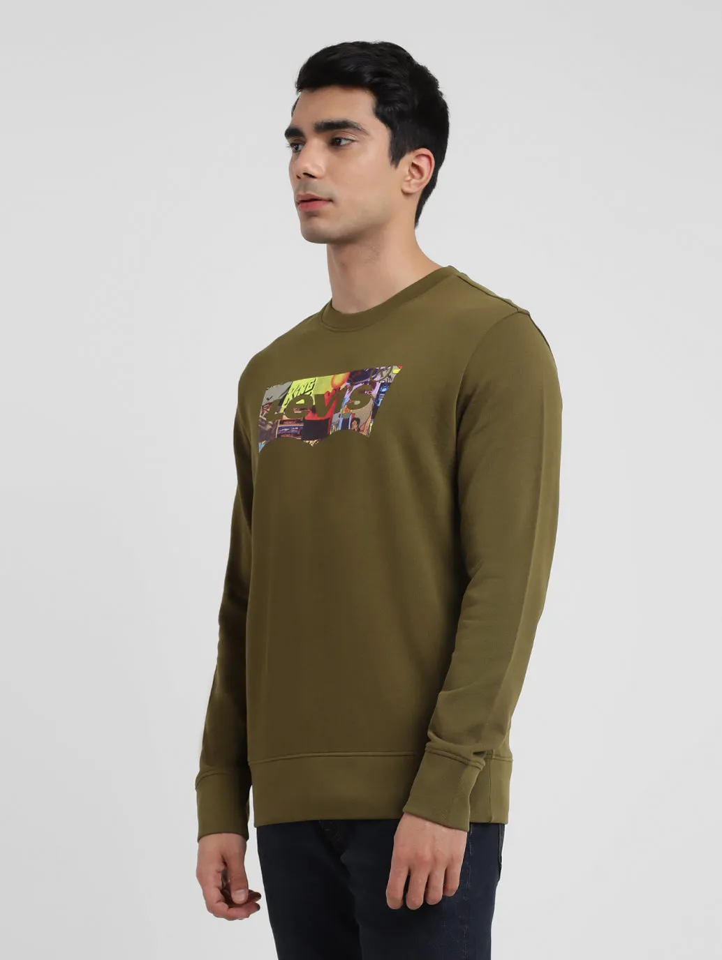 Men's Printed Crew Neck Sweatshirt