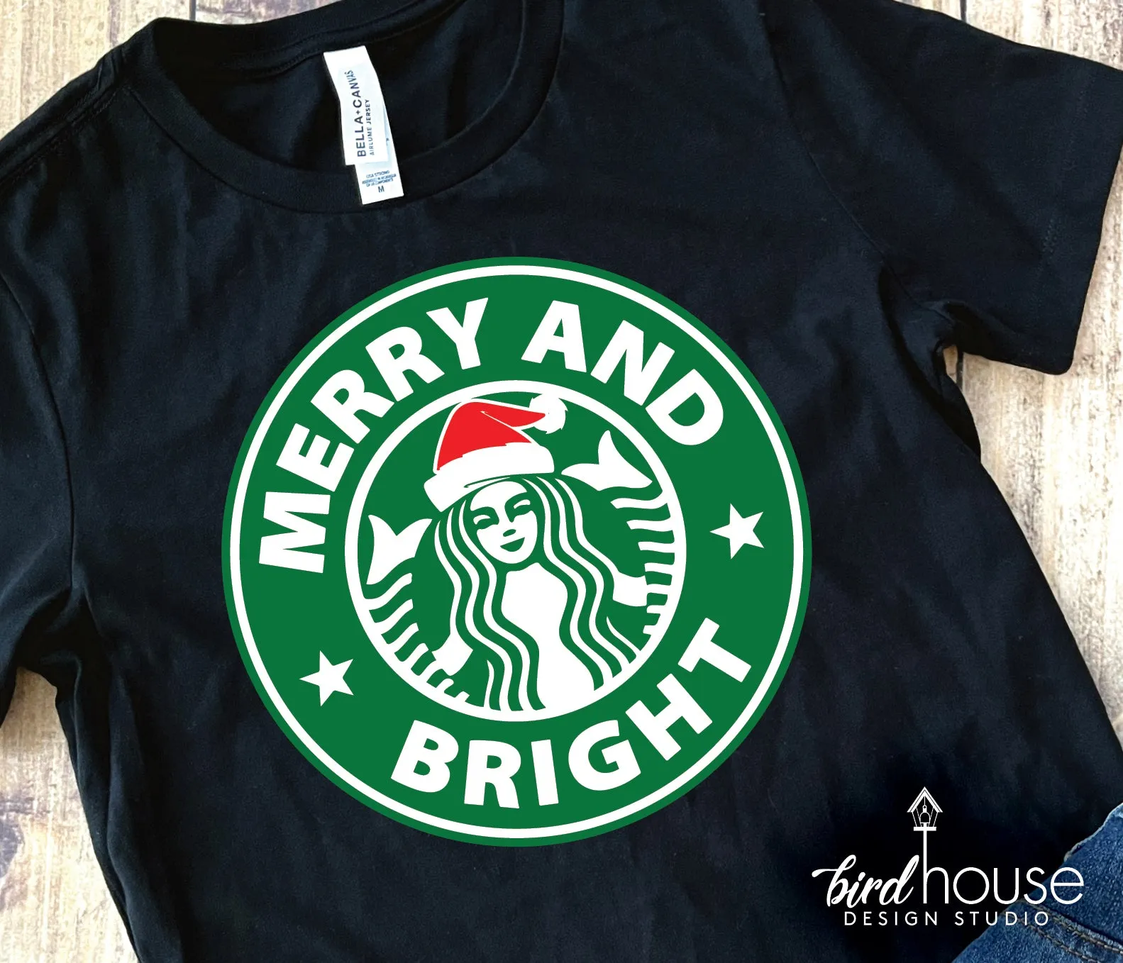 Merry and Bright Christmas Starbies Coffee Shirt