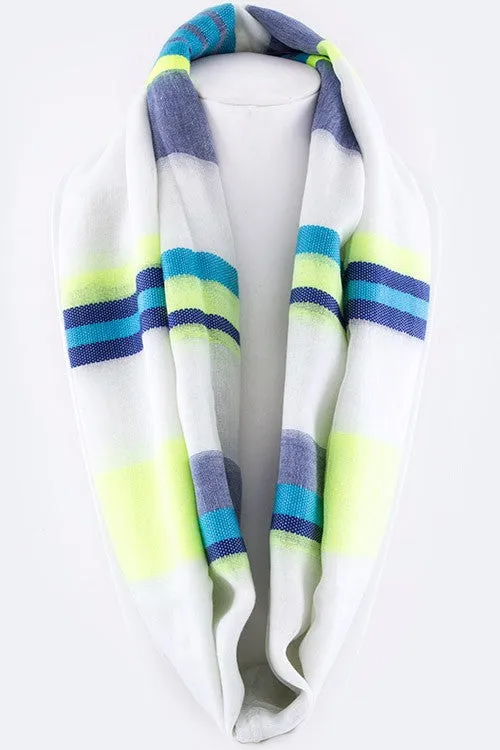 Mix Stripe Infinity Scarf