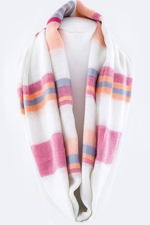 Mix Stripe Infinity Scarf