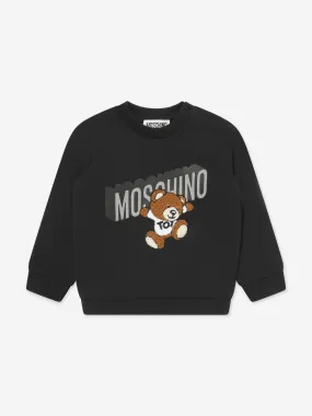 Moschino Baby Boys Teddy Logo Sweatshirt in Black