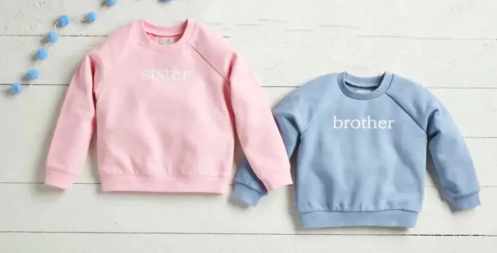 Mudpie Toddler Sibling Sweatshirt - Choose From Brother or Sister