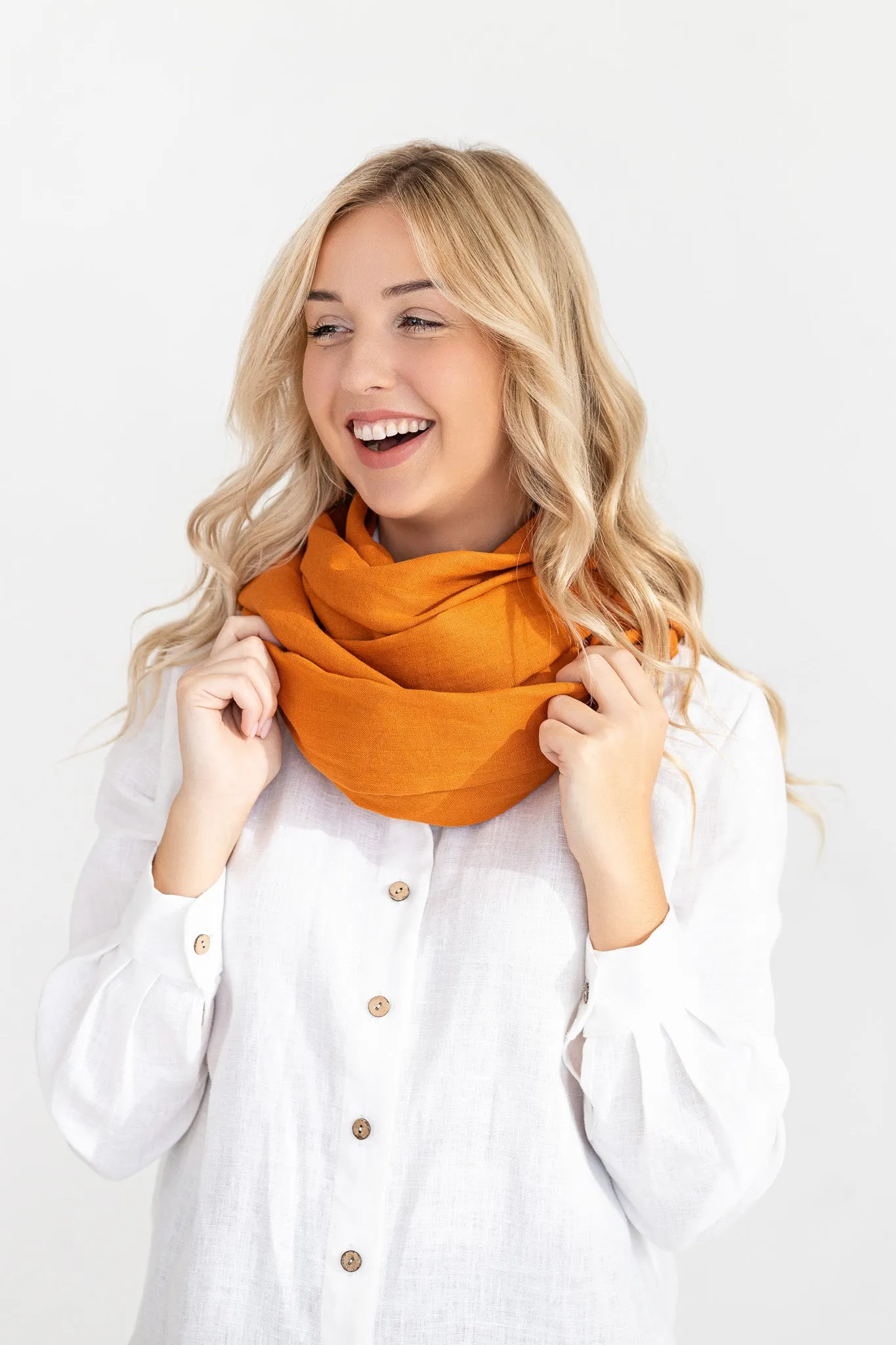 Mustard Linen Scarf