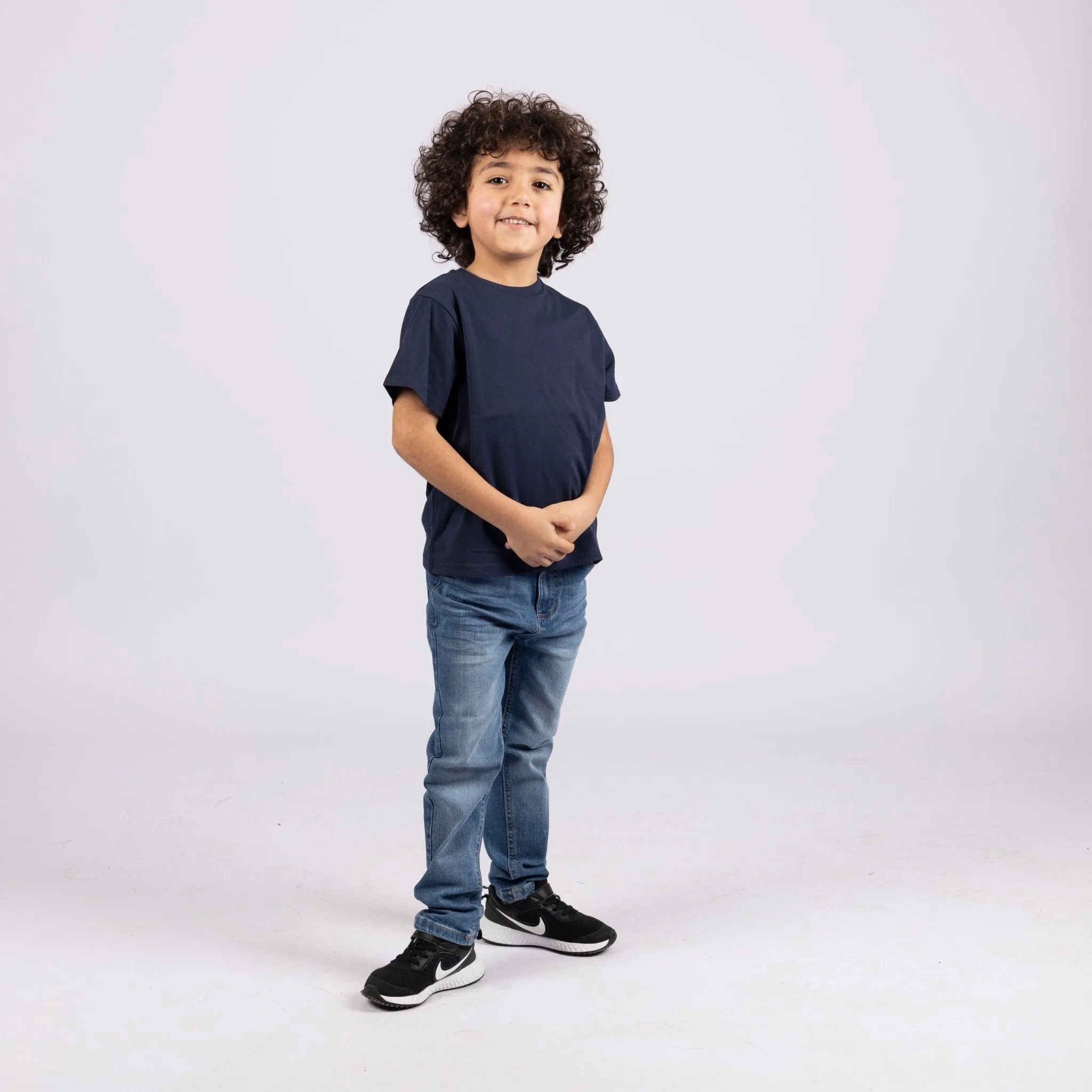 Navy Blue | Kid's Basic Cut T-shirt