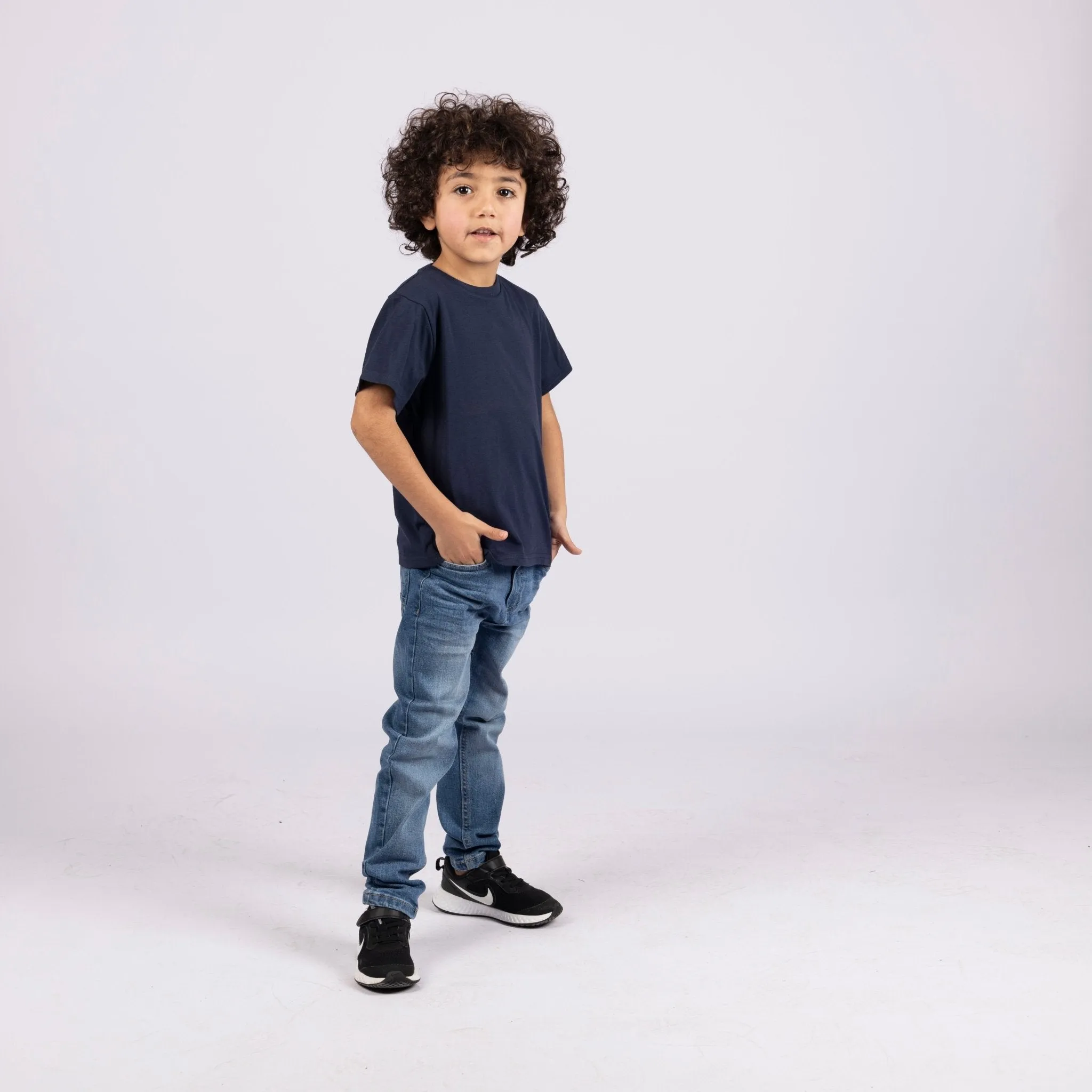 Navy Blue | Kid's Basic Cut T-shirt