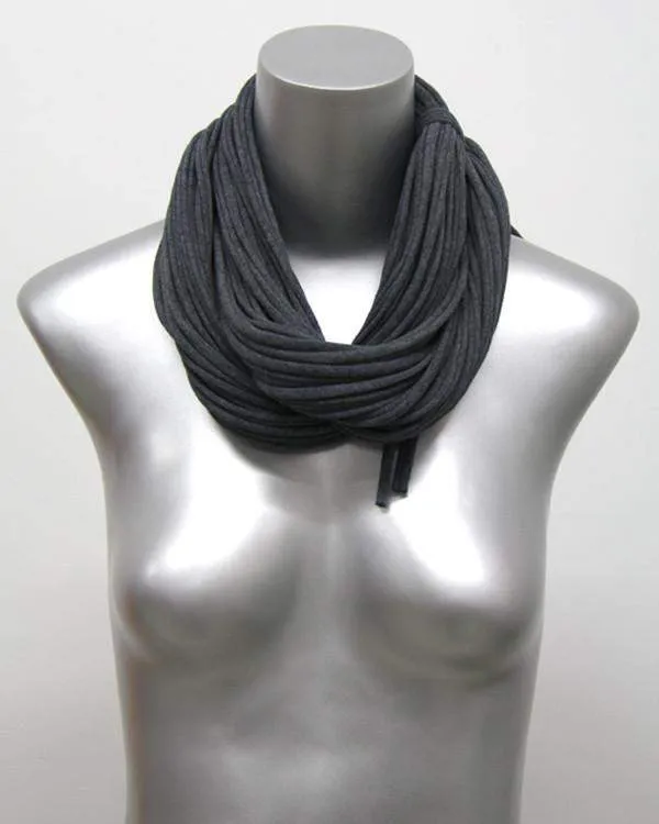 Necklush Cowl Scarf / Charcoal Gray / Unisex