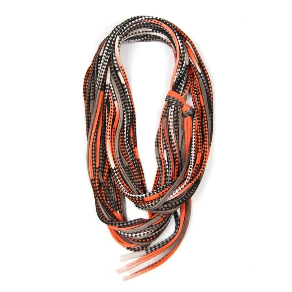 Necklush Infinity Scarf / Orange Brown & Black / Unisex