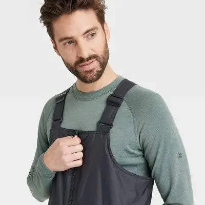 New - All In Motion Men's Snow Bib Fit Full Wind Water Resistant Bib Cold Weather