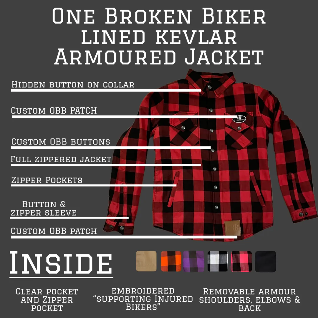 One Broken Biker Armoured Kevlar Lined- DISCONTINUED