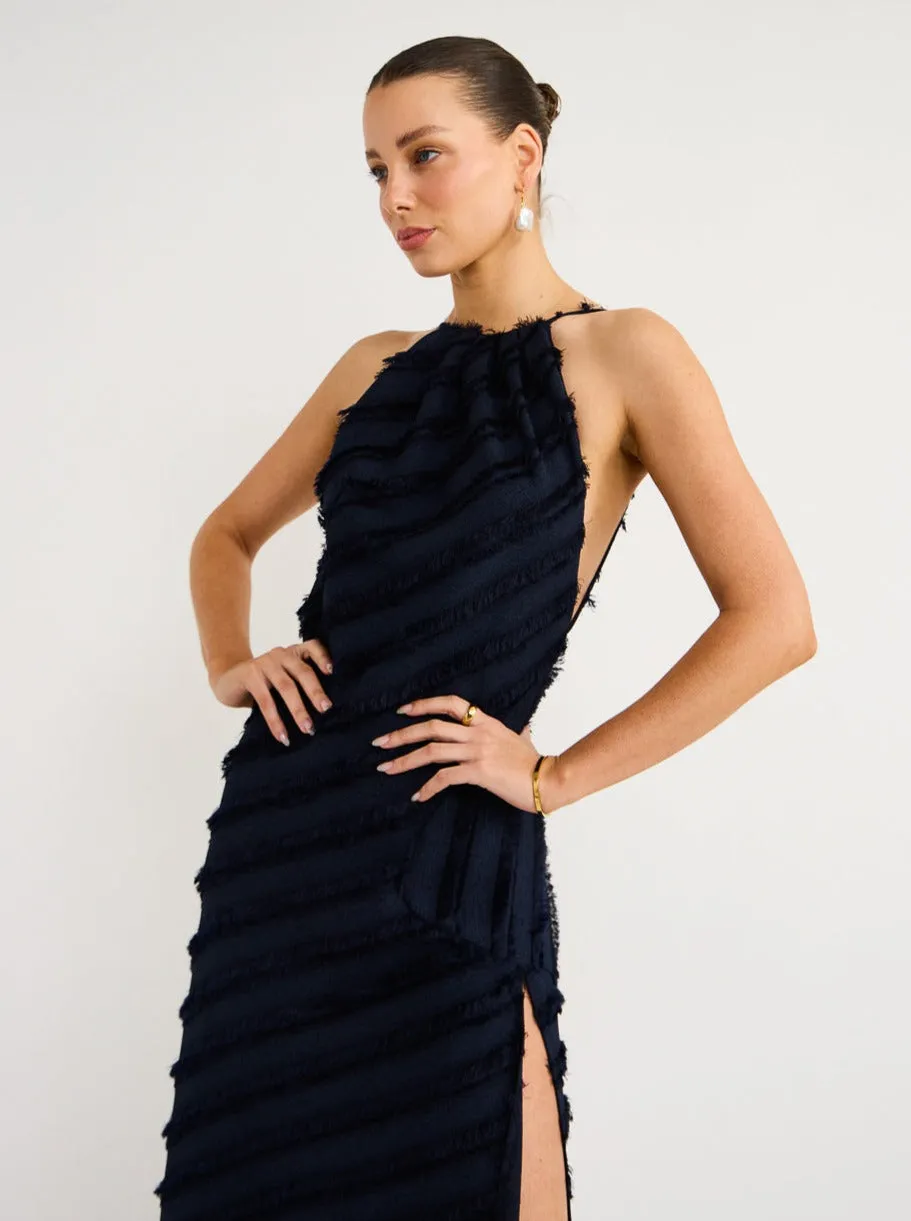 One Fell Swoop Capricorn Dress in Midnight Flounce