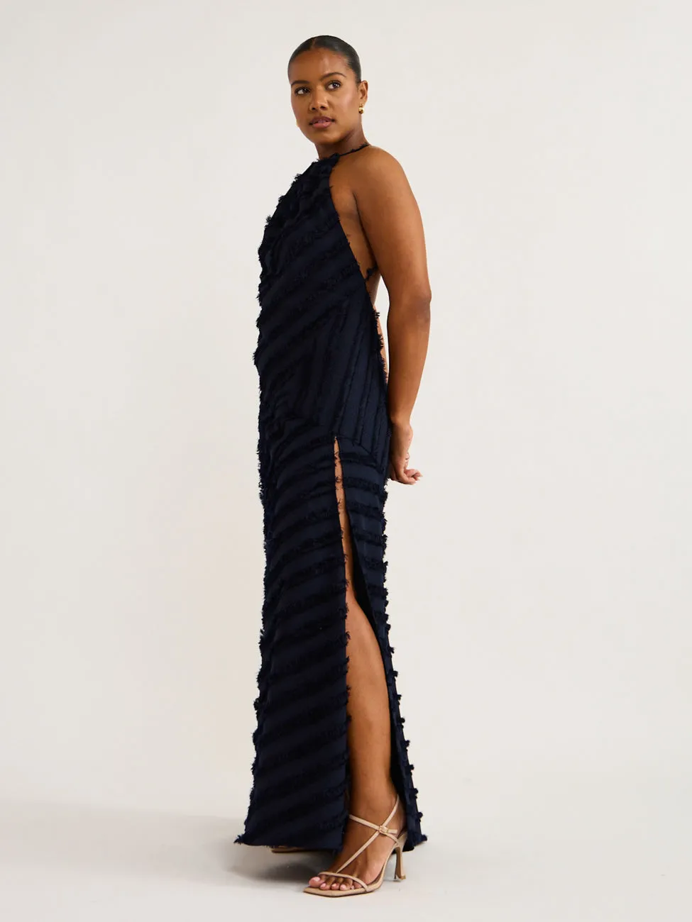 One Fell Swoop Capricorn Dress in Midnight Flounce