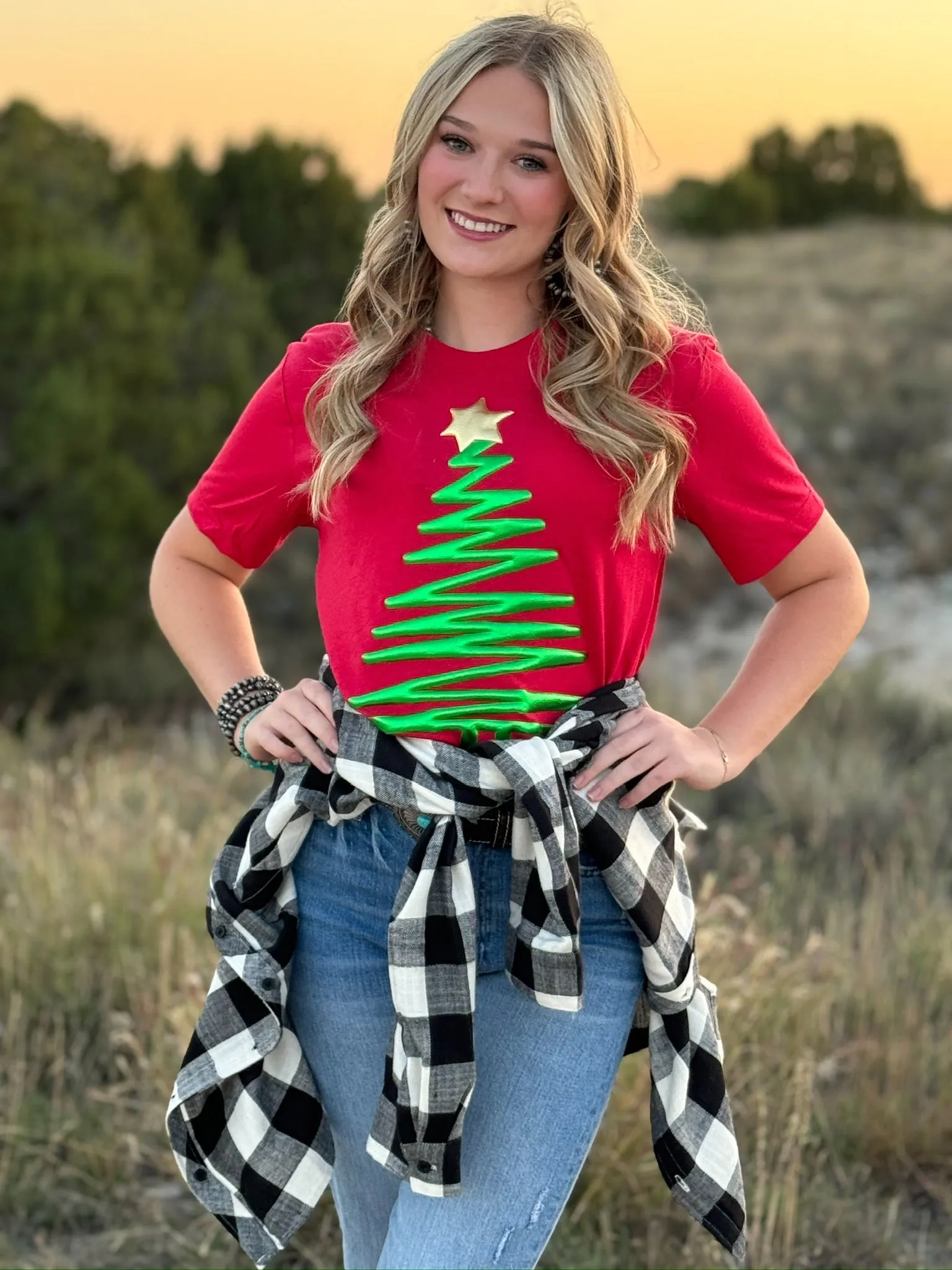 Puff Christmas Tree on Tee or Sweatshirt