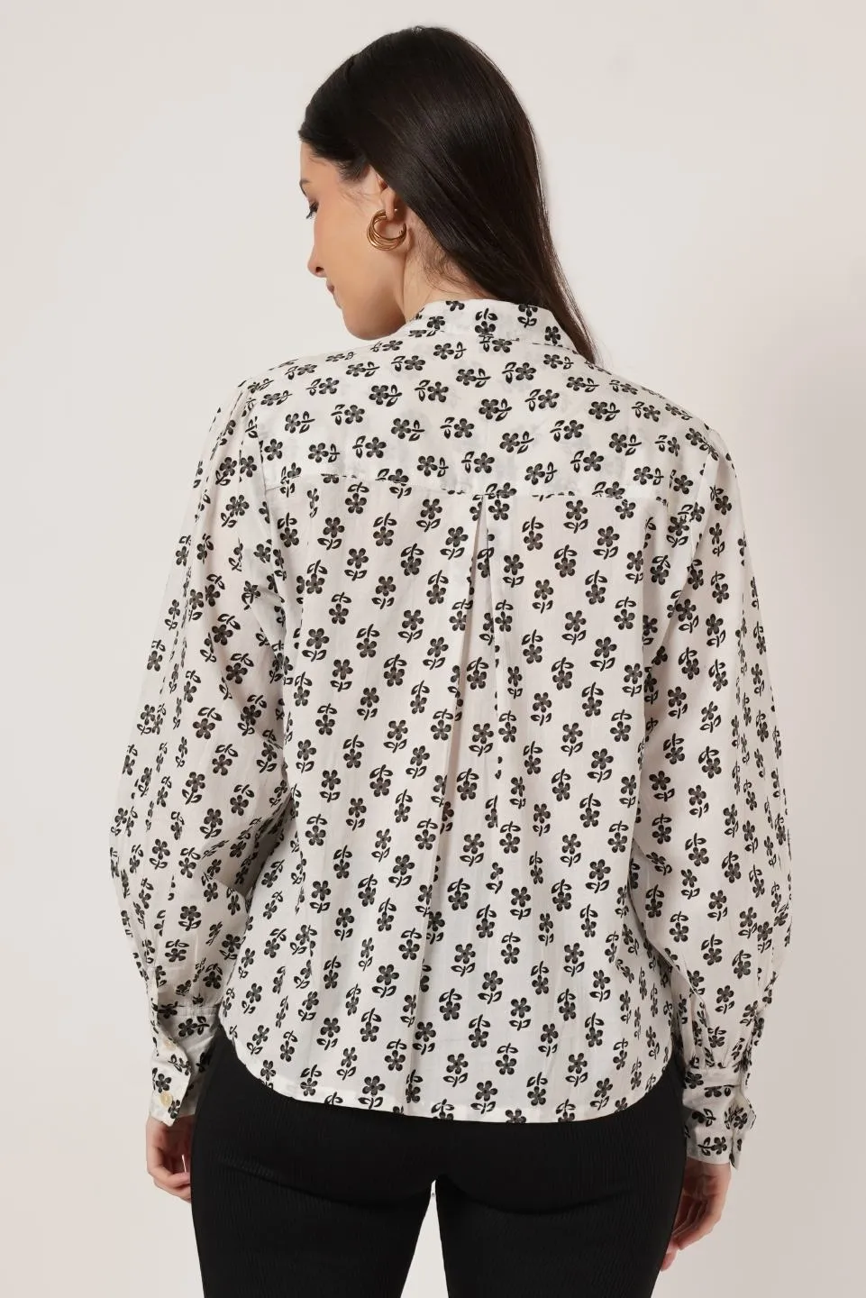 Pure Cotton Floral Print Regular Shirt For Women