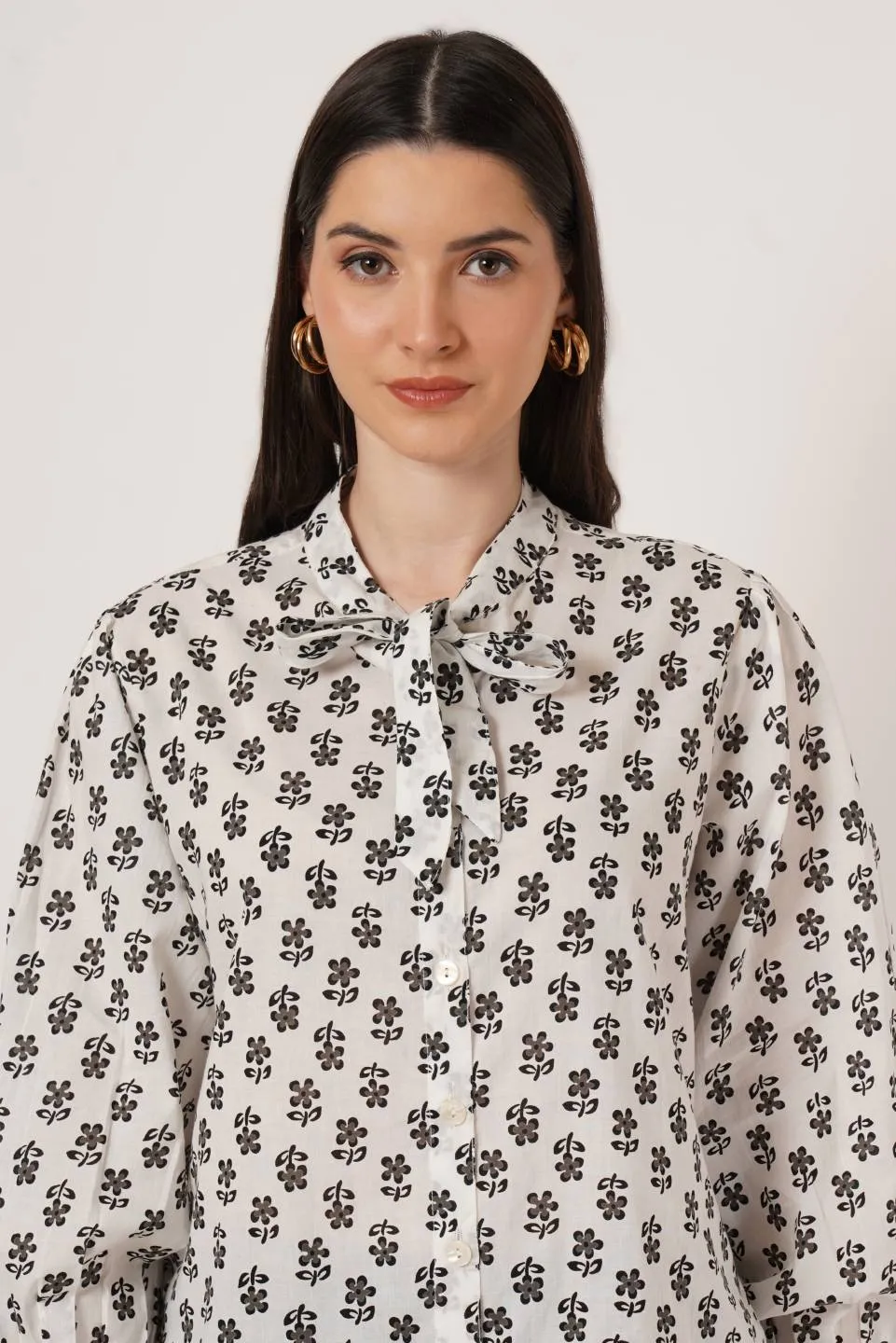 Pure Cotton Floral Print Regular Shirt For Women