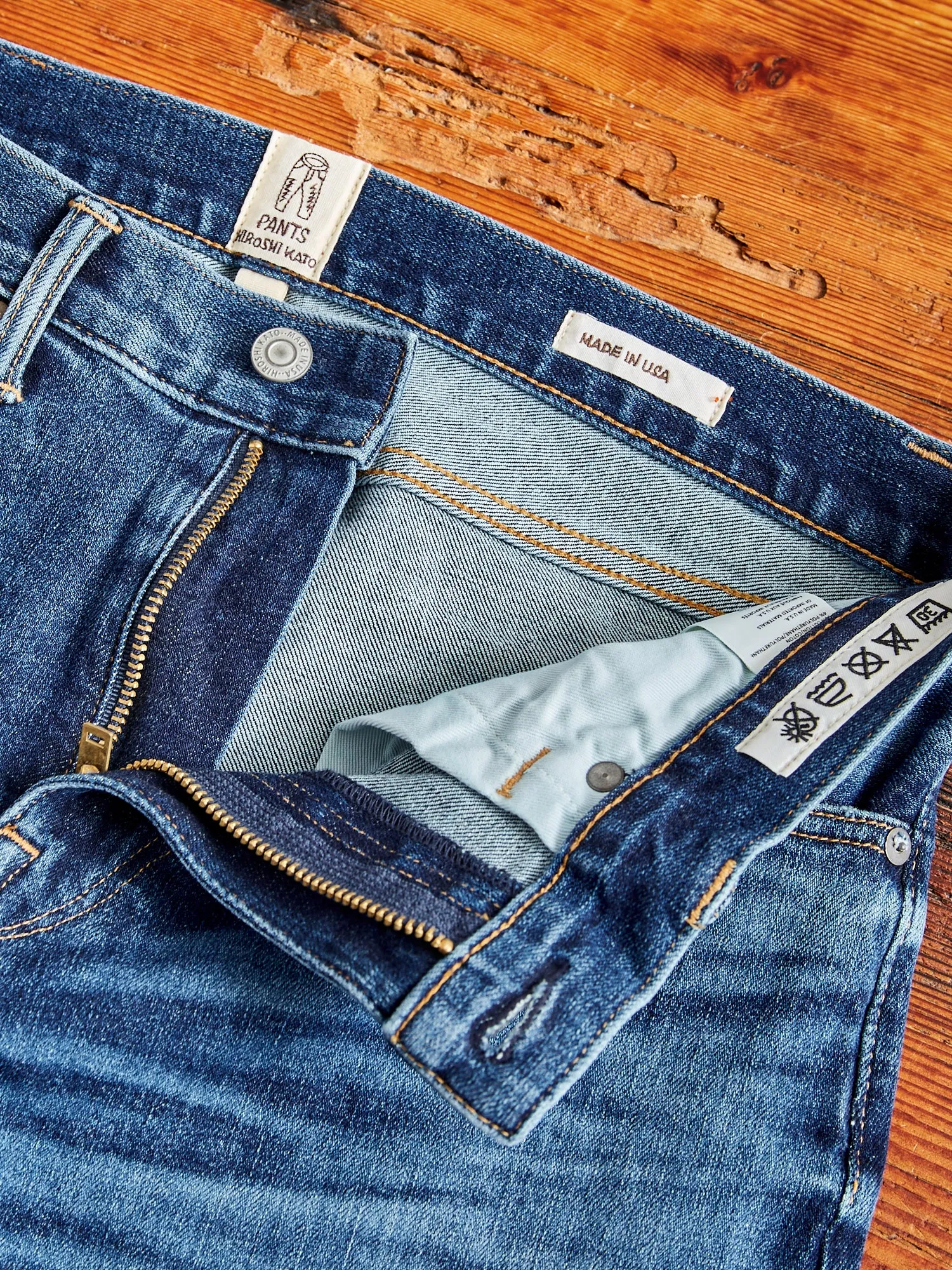 "Neil" 10.5oz Indigo Washed Stretch Selvedge Denim - Pen Slim