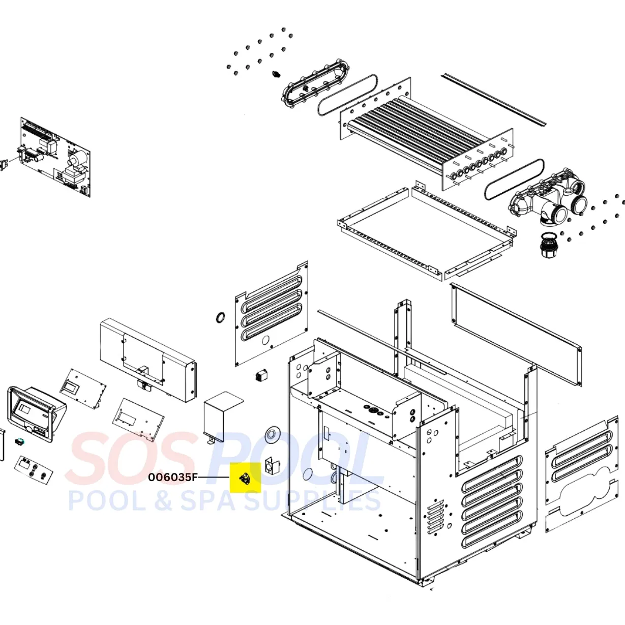 Raypak Roll Out Thermal Cut Off Switch Sensor for Heaters | 300F Degree | 006035F