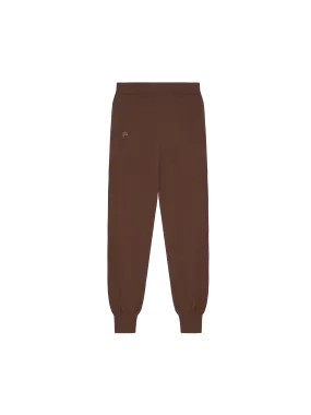 Recycled Cashmere Track Pants—chestnut brown