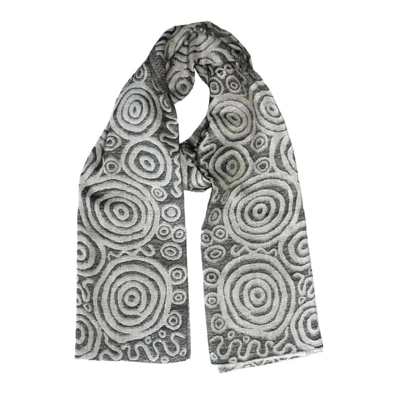 Seven Sisters Tjukurpa by Nelly Patterson Wool Stole Handloom Scarf 200x70cm