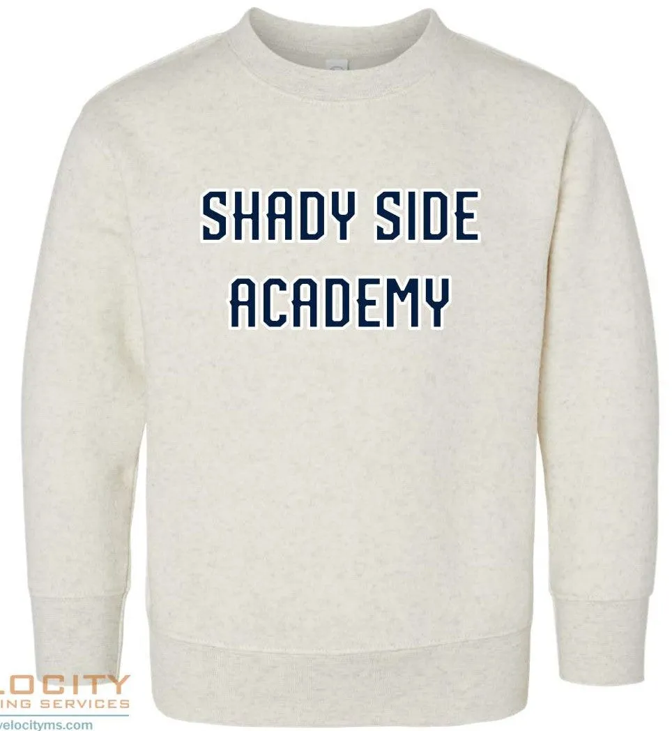 Shady Side Academy Lettered Rabbit Skins Toddler Fleece Crewneck