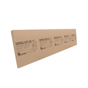 SOPRA XPS-30 1 in. x 24 in. x 96 in. Square Edge Extruded Polystyrene Rigid Insulation