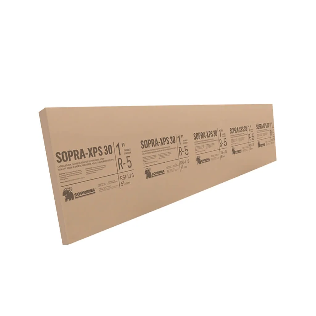 SOPRA XPS-30 1 in. x 24 in. x 96 in. Square Edge Extruded Polystyrene Rigid Insulation