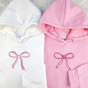 Sweet Ribbon Couple Hoodies - Custom Embroidered Sweatshirts For Couples