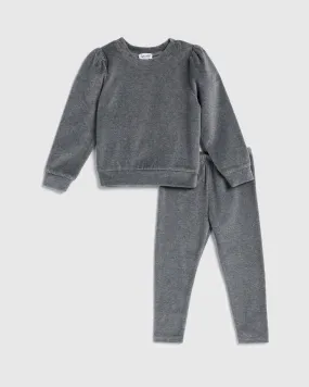 Toddler Girl Velour Sweatshirt Set