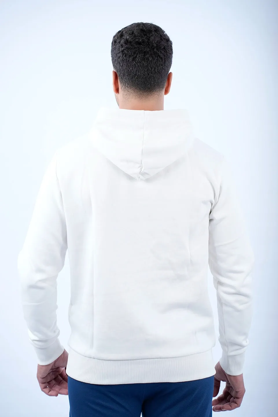 Tom Tailor White Hoodie With Logo Front Design