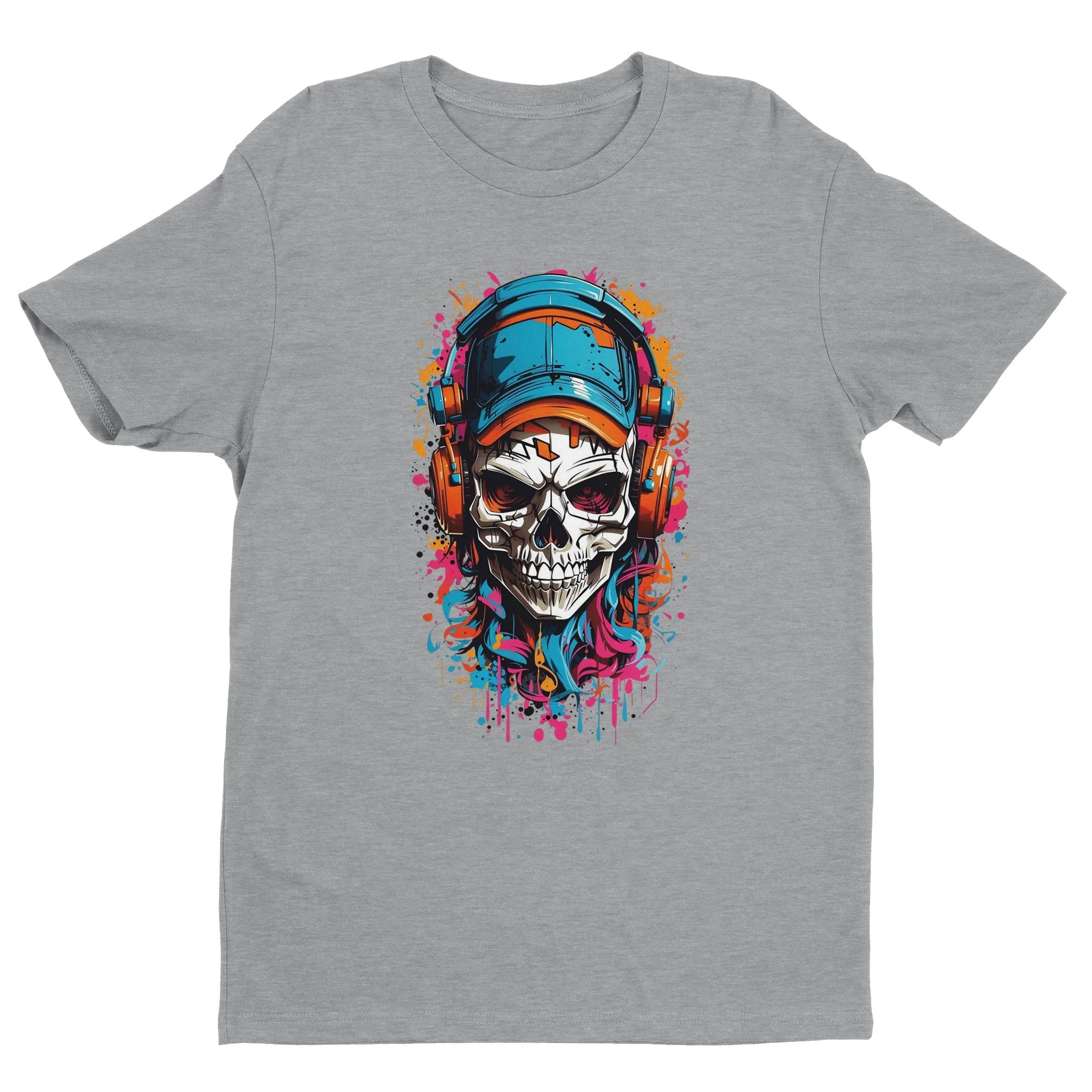 Urban Graffiti Skull Unisex Crewneck T-Shirt