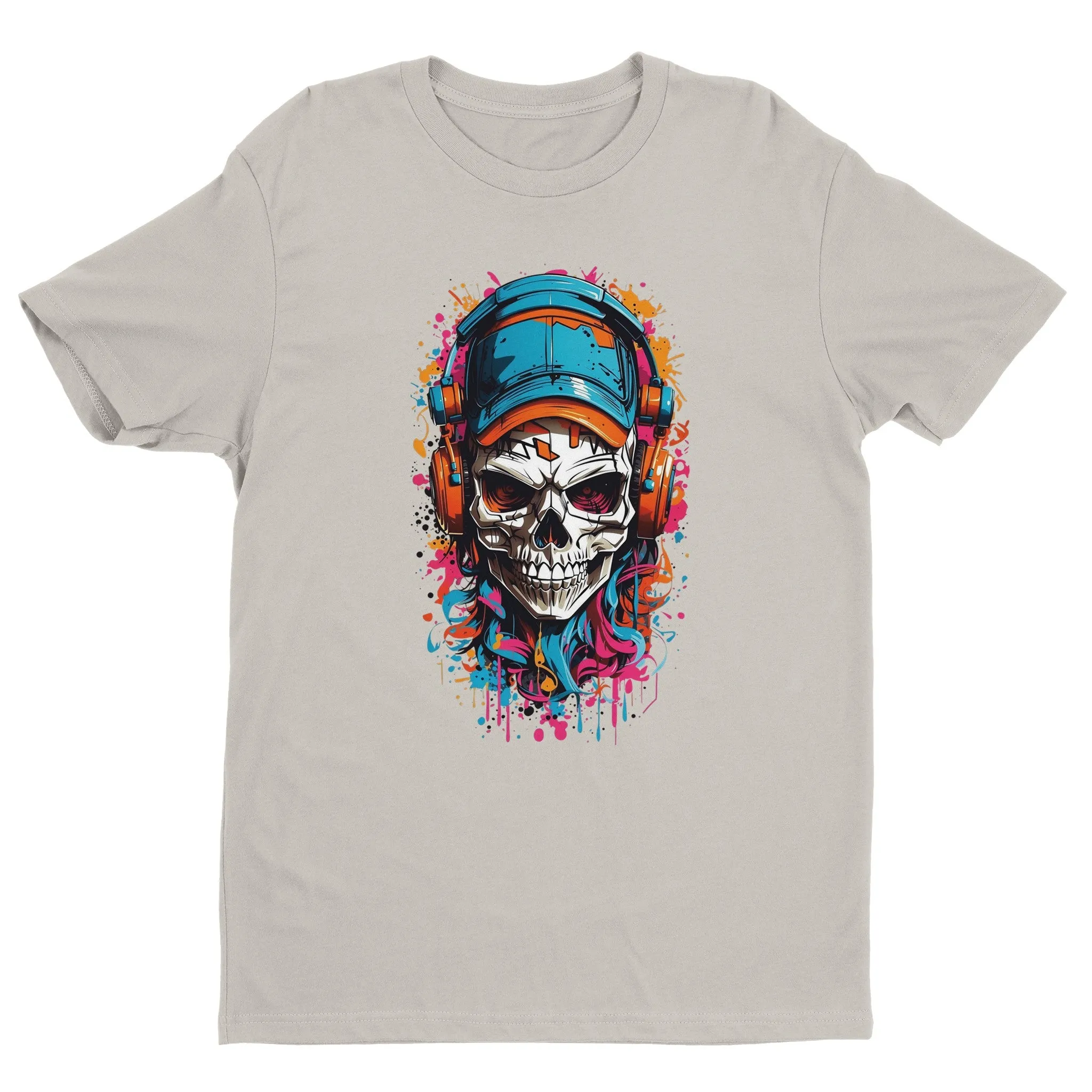 Urban Graffiti Skull Unisex Crewneck T-Shirt