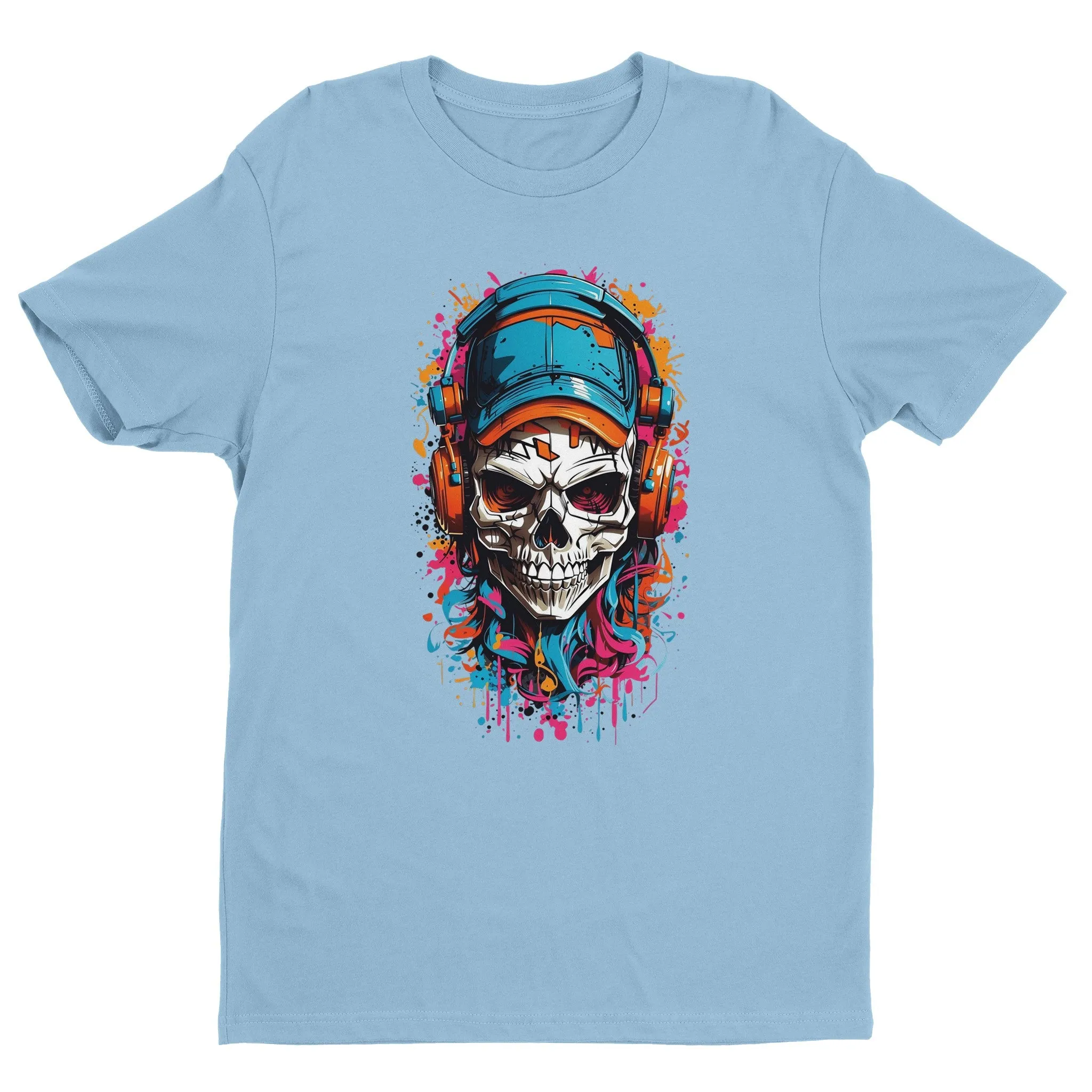 Urban Graffiti Skull Unisex Crewneck T-Shirt