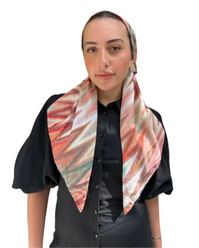 Vibrant Chevron Classic Pre-Tied Bandanna with Velvet Grip