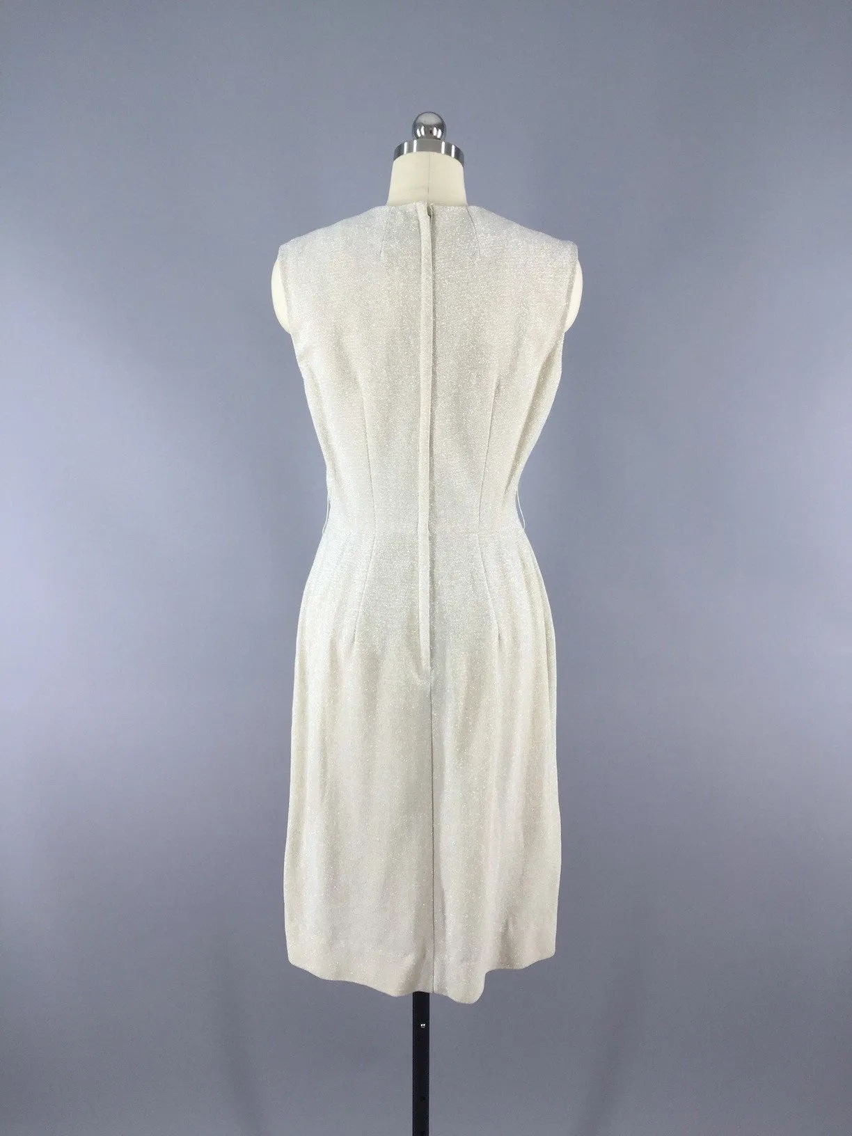 Vintage 1960s Silver Gold Dress