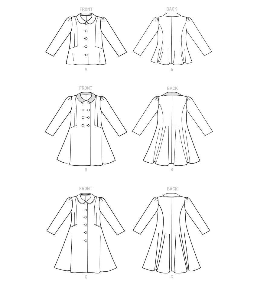 Vogue 1856 Girls Jacket and Coat Pattern