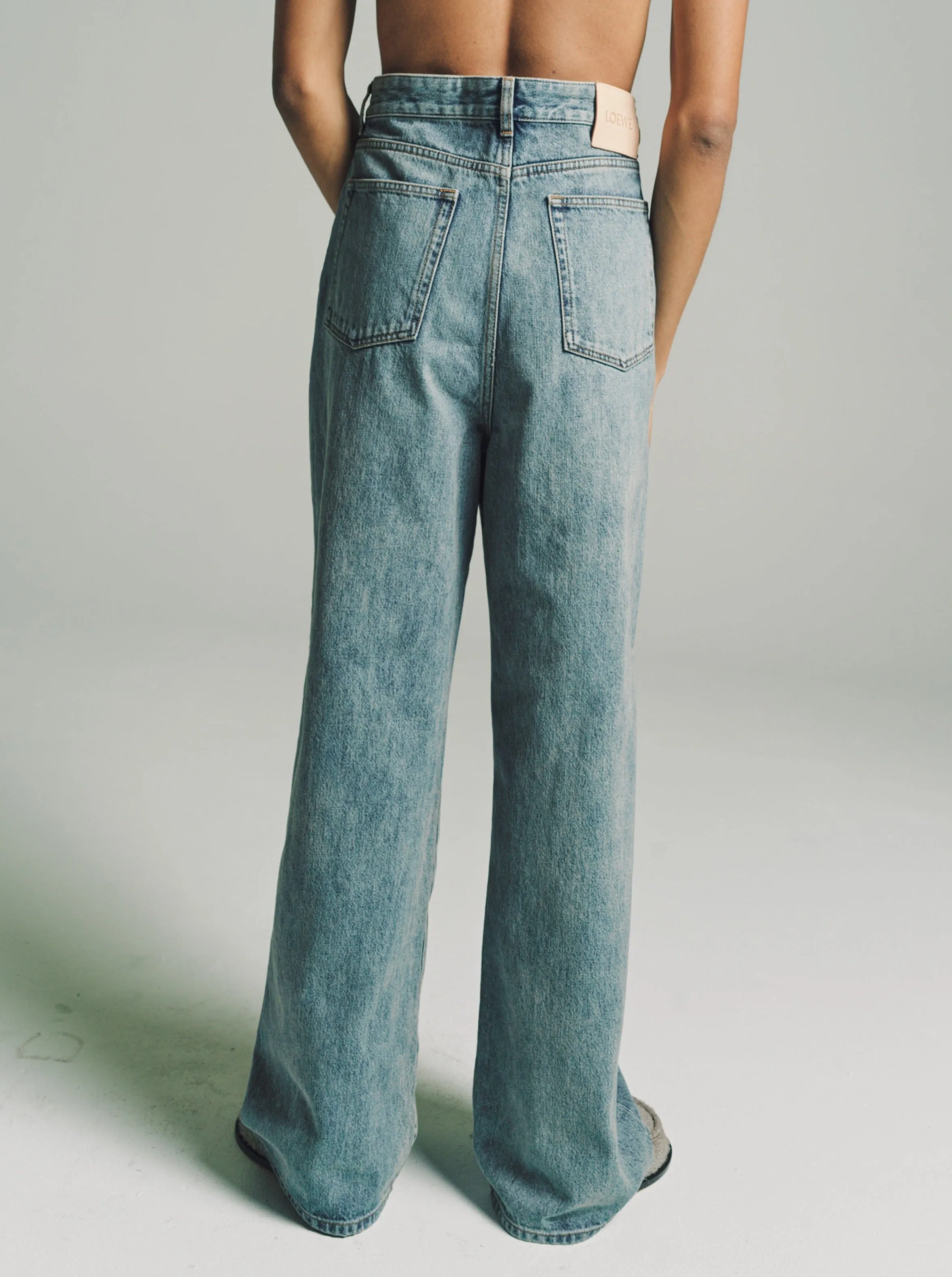 Washed Denim High Waisted Jeans