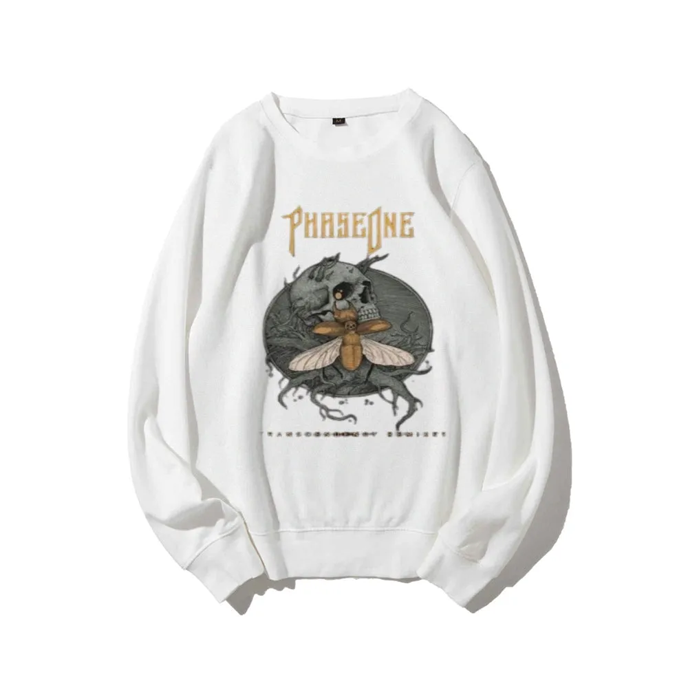 Women Vintage Bee Skull Graphic Sweatshirts