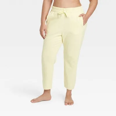 Women's Cozy Rib Straight Pants - All in Motion Vibrant Yellow XS