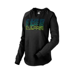 Women's Stacked Neon V-Neck Hoodie