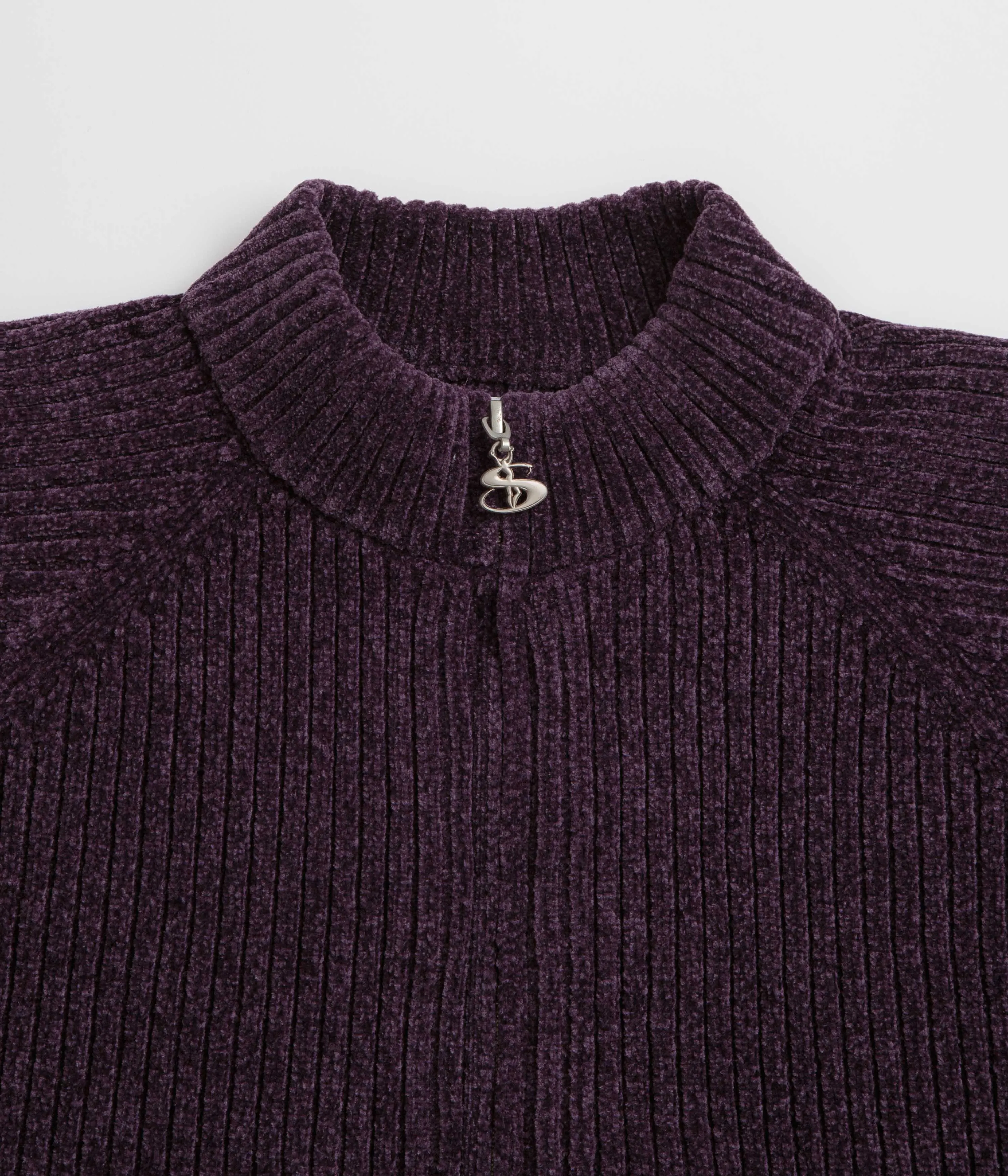 Yardsale Phantasy Chenille Full Zip Sweatshirt - Purple